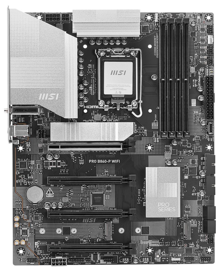 MSI PRO B860-P WIFI / INTEL B860 / LGA1851 / 4x DDR5 / M.2 / WiFi / ATX