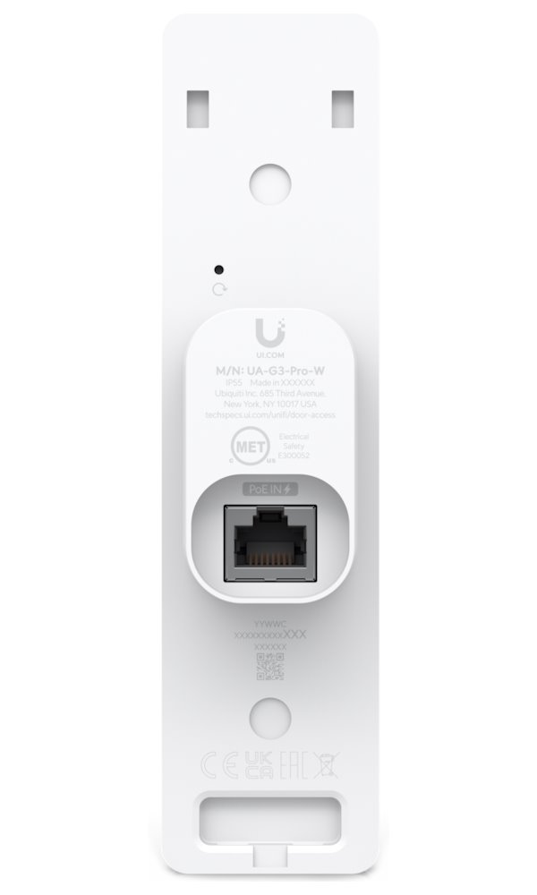 Ubiquiti UniFi Access G3 Reader Pro W - Přístupová NFC čtečka s kamerou, dotykový displej, krytí IP55, PoE, bílá