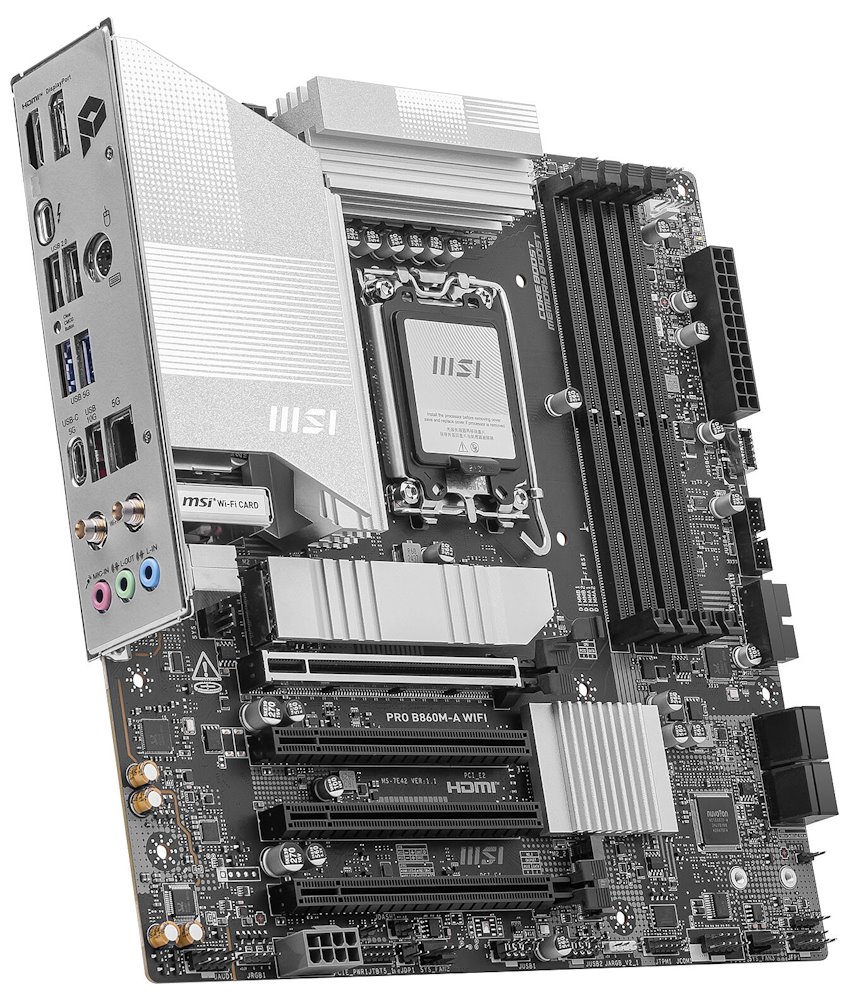 MSI PRO B860M-A WIFI / INTEL B860 / LGA1851 / 4x DDR5 / M.2 / WiFi / mATX