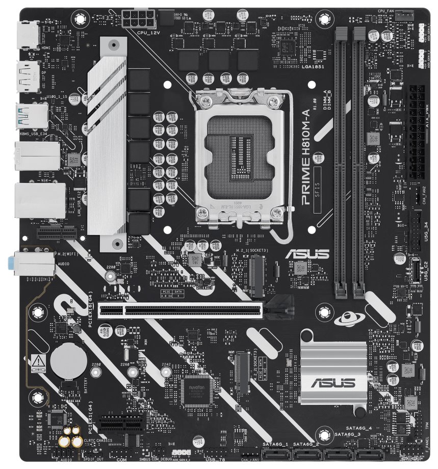 ASUS PRIME H810M-A-CSM / H810 / LGA1851 / DDR5 / DP / HDMI / 2x M.2 / mATX