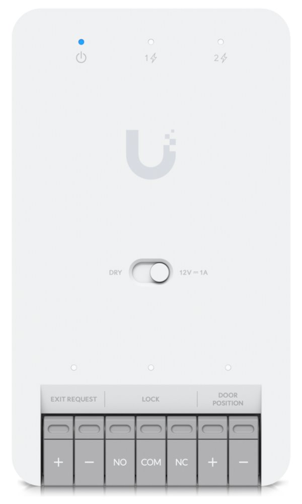 Ubiquiti UniFi Access Door Hub Mini - Rozbočovač, 2x PoE Out, 1x výstup 12V nebo Dry, 2x vstup senzor/tlačítko, 1x PoE++