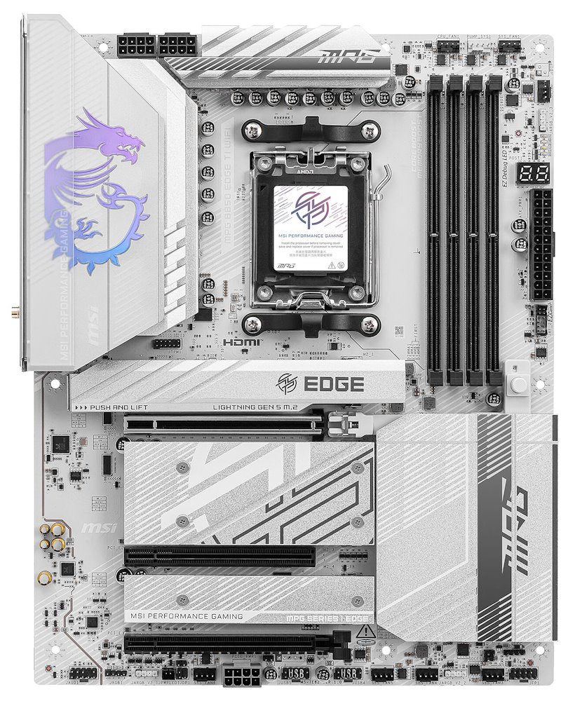 MSI MPG B850 EDGE TI WIFI / AMD B850 / AM5 / 4x DDR5 / M.2 / WiFi / ATX