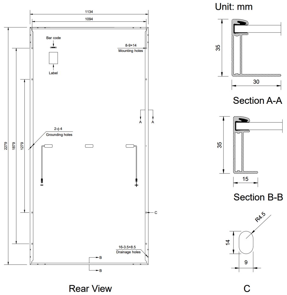 Solarmi solární panel Amerisolar Mono 585 Wp černý 144 článků, N-Type TOPCon