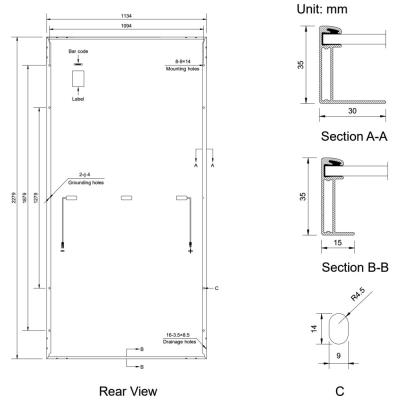 Solarmi solární panel Amerisolar Mono 585 Wp černý 144 článků, N-Type TOPCon
