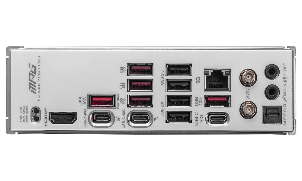 MSI MPG X870E EDGE TI WIFI / AMD X870E / AM5 / 4x DDR5 / M.2 / USB4 / WiFi / ATX