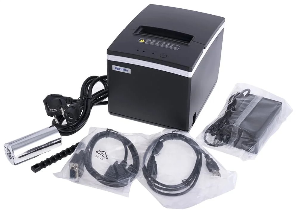 Xprinter stolní termotiskárna XP-V330-L, rychlost 260mm/s, až 80mm, USB, LAN, RS232, autocuter , černá