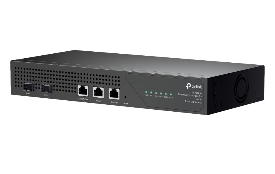 TP-Link DS-P7001-01 - DeltaStream 1-port Pizza-box GPON OLT, 1x SFP GPON, 1x 10GB SFP+, 1x 2.5GLAN