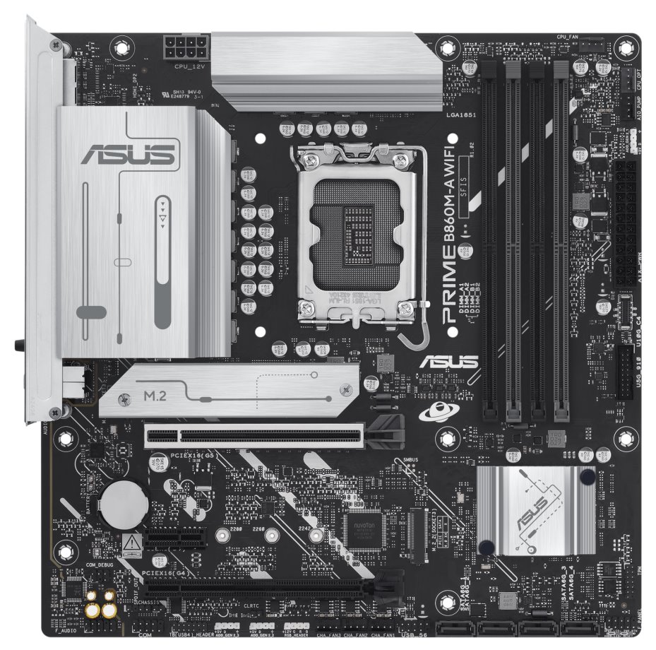 ASUS PRIME B860M-A WIFI / B860 / LGA1851 / DDR5 / 2x DP / HDMI / 2x M.2 / USB-C / WiFi / mATX