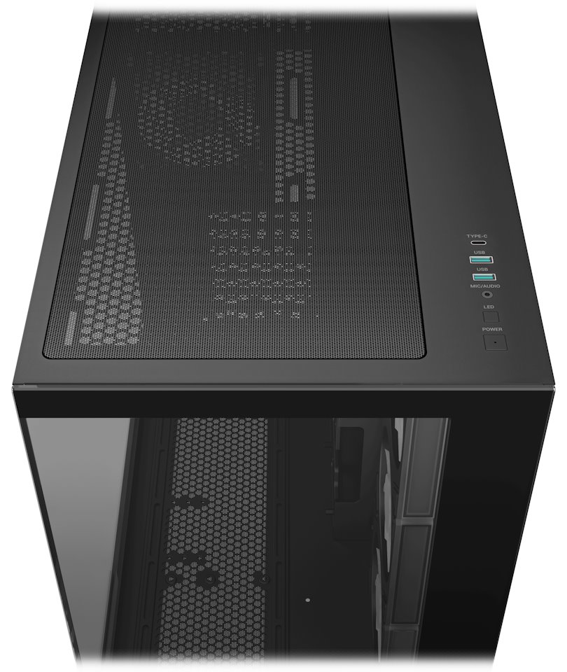 DEEPCOOL skříň CG530 4F / ATX / 4x120mm ARGB fans / USB 3.0 / USB-C/ panoramatická / černá
