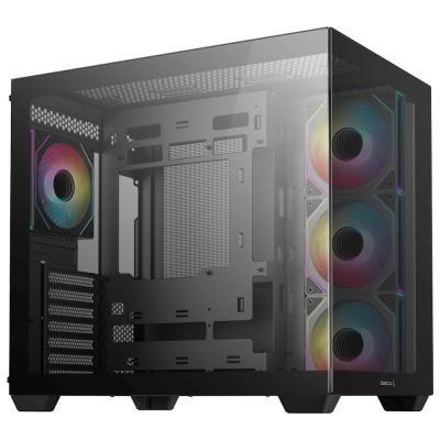DEEPCOOL skříň CG530 4F / ATX / 4x120mm ARGB fans / USB 3.0 / USB-C/ panoramatická / černá
