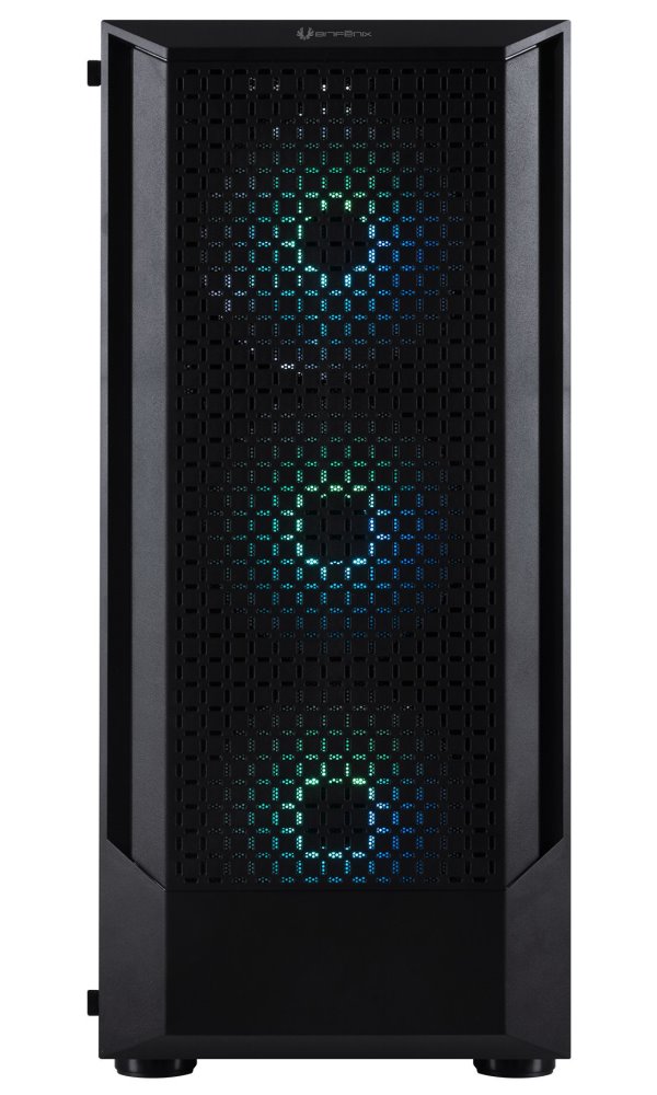 BitFenix skříň C50 Negro / ATX /  4x 120mm FRGB fan / 2xUSB 2.0 / USB 3.0 / tvrzené sklo / černá