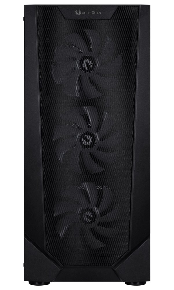 BitFenix skříň C60 Negro / ATX /  4x 120mm ARGB fan + controller / 2xUSB 2.0 / USB 3.0 / tvrzené sklo / černá