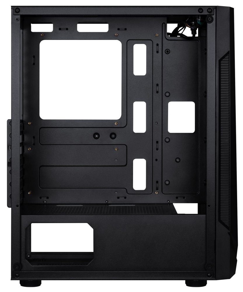 BitFenix skříň C60 Negro / ATX /  4x 120mm ARGB fan + controller / 2xUSB 2.0 / USB 3.0 / tvrzené sklo / černá