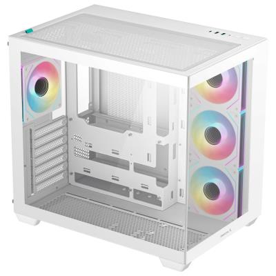 DEEPCOOL skříň CG530 4F ATX / 4x120mm ARGB fans / USB 3.0 / USB-C/ panoramatická / bílá