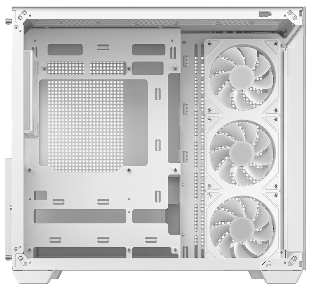 DEEPCOOL skříň CG530 4F ATX / 4x120mm ARGB fans / USB 3.0 / USB-C/ panoramatická / bílá