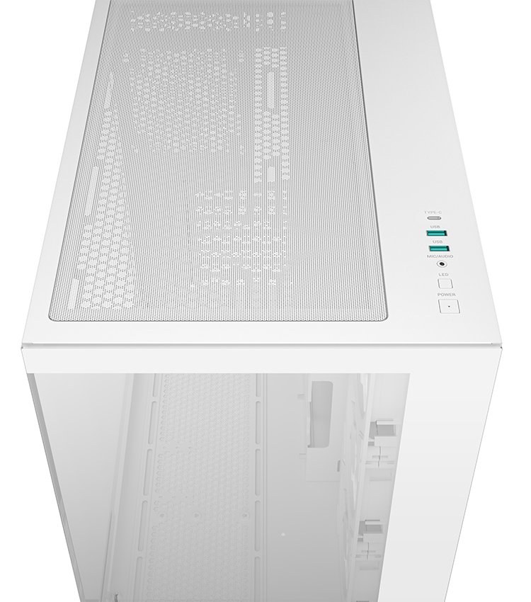 DEEPCOOL skříň CG530 4F ATX / 4x120mm ARGB fans / USB 3.0 / USB-C/ panoramatická / bílá