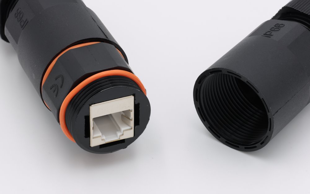 XtendLan spojka, RJ45-CAT5e/6/6A, STP, voděodolná, instalace kabeláže bez narážení kabelů