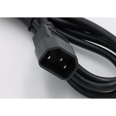 XtendLan Kabel síťový prodlužovací-redukce, IEC320 C14 - C13, 1,8m, černý