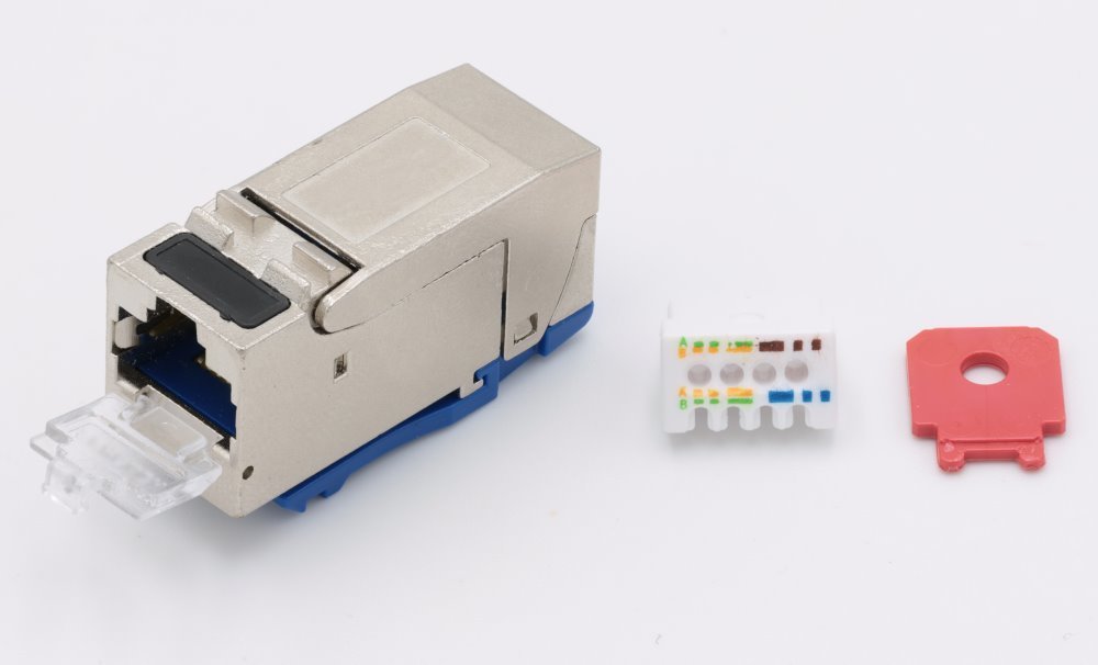 XtendLan Keystone jack RJ45, zaklapávací, CAT6A, TT STP, instalace bez nástrojů