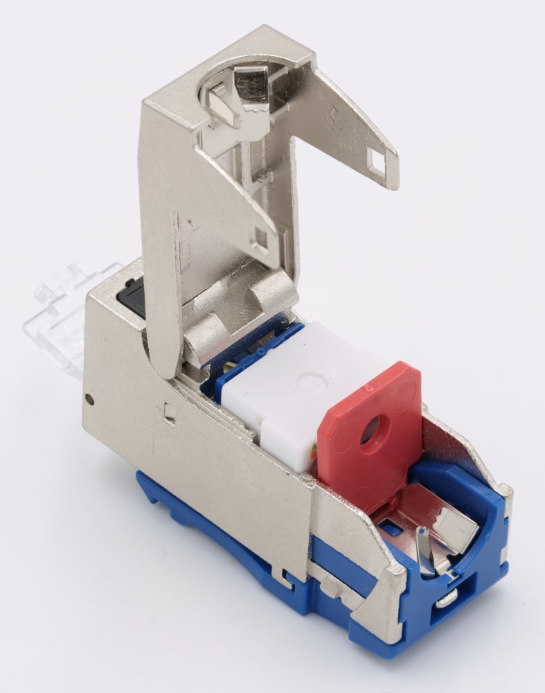 XtendLan Keystone jack RJ45, zaklapávací, CAT6A, TT STP, instalace bez nástrojů