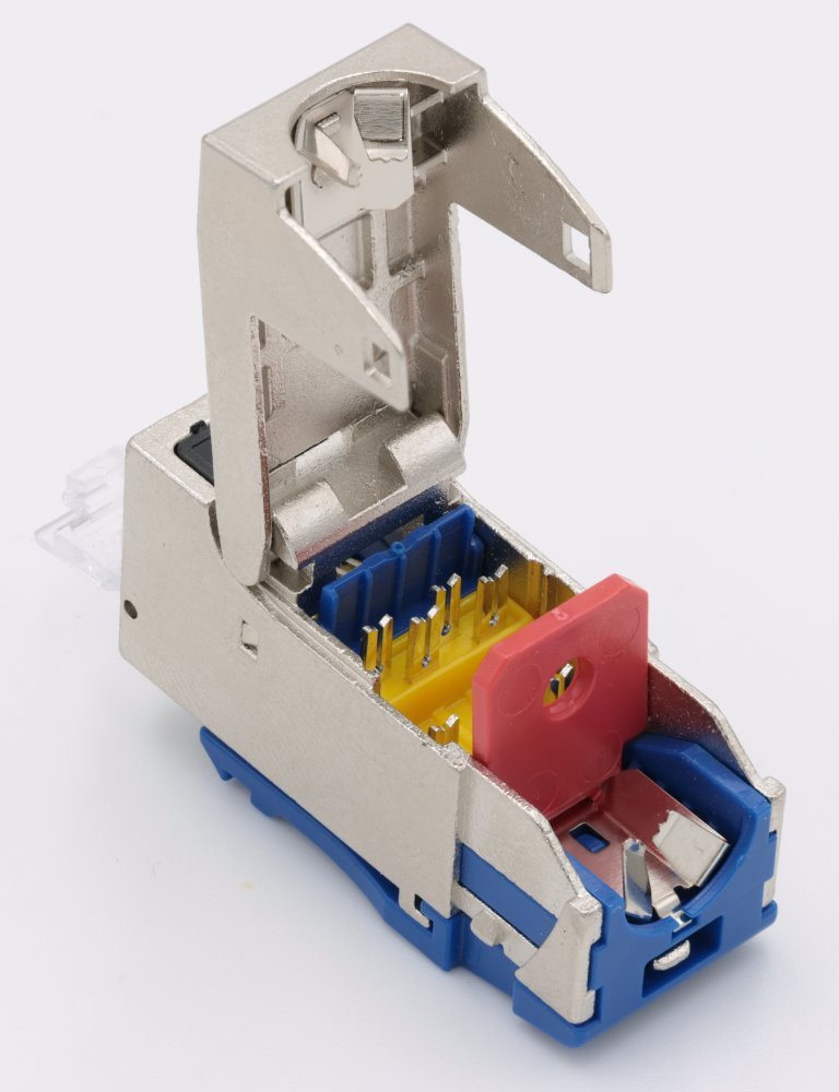 XtendLan Keystone jack RJ45, zaklapávací, CAT6A, TT STP, instalace bez nástrojů