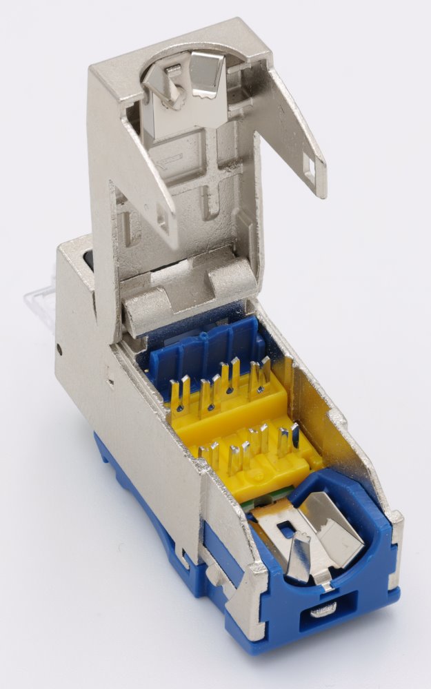 XtendLan Keystone jack RJ45, zaklapávací, CAT6A, TT STP, instalace bez nástrojů