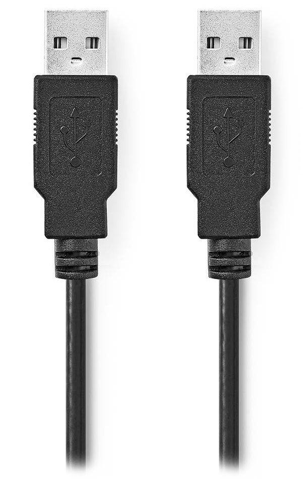 NEDIS kabel USB 2.0/ zástrčka USB-A - zástrčka USB-A/ černý/ bulk/ 5m