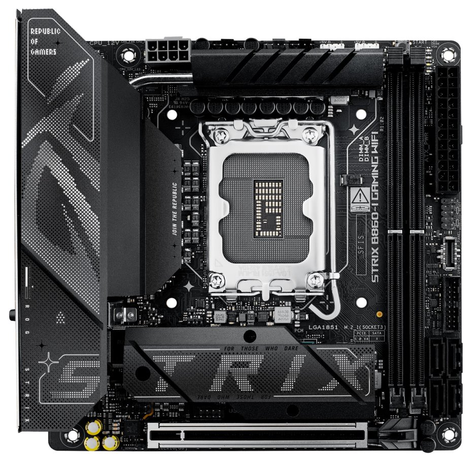 ASUS ROG STRIX B860-I GAMING WIFI / B860 / LGA1851 / DDR5 / DP/ HDMI / Thunderbolt / 2x M.2 / WiFi / Mini-ITX