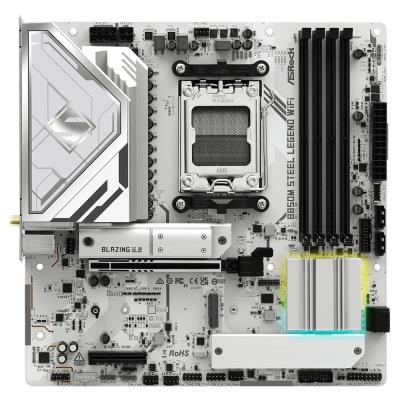 ASRock B850M Steel Legend WiFi / AMD B850 / AM5 / 4x DDR5 DIMM / 3x M.2 / HDMI / DP / USB-C / WiFi / mATX