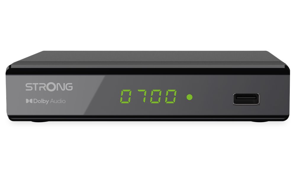 STRONG DVB-T/T2 set-top-box SRT 8119/ s displejem/ Full HD/ H.265/HEVC/ EPG/ USB/ HDMI/ SCART/ černý