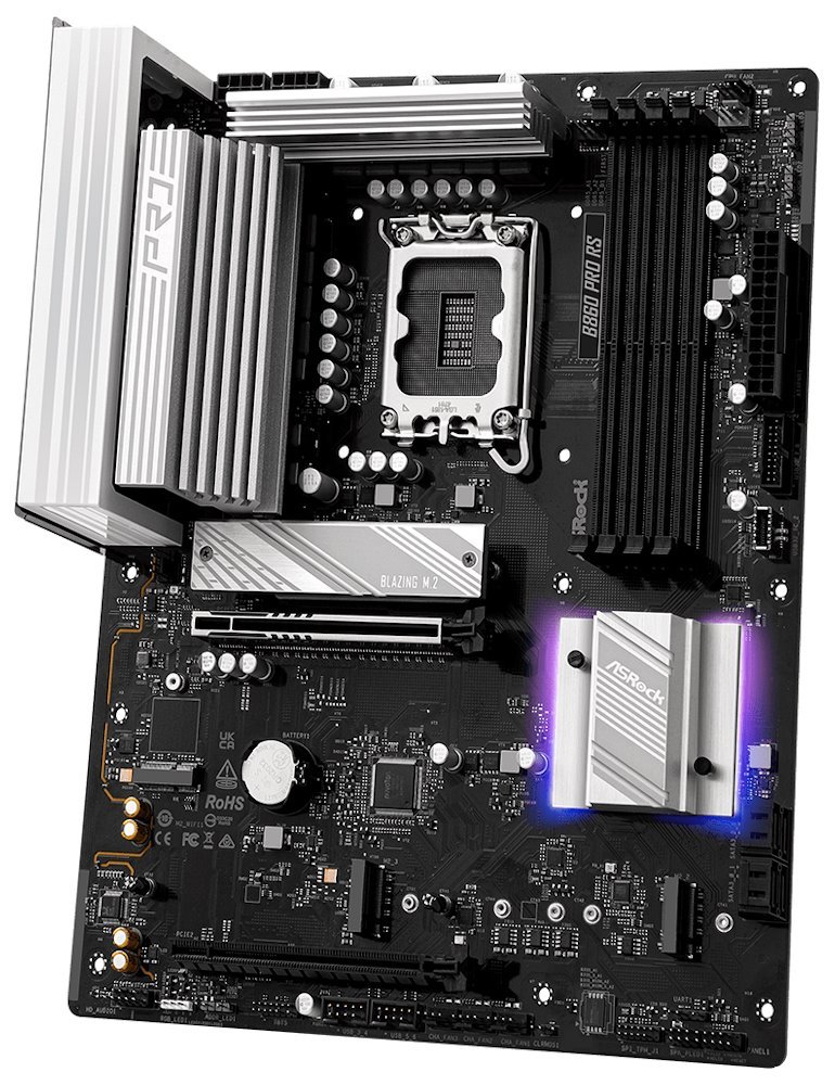 ASRock B860 Pro RS / Intel B860 / LGA1851 / 4x DDR5 / 3x M.2 / HDMI / DP / USB-C / ATX