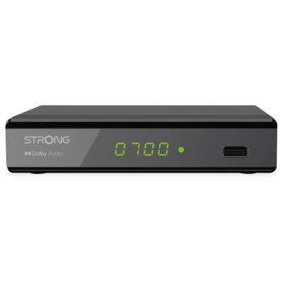 STRONG DVB-T/T2 set-top-box SRT 8119/ s displejem/ Full HD/ H.265/HEVC/ EPG/ USB/ HDMI/ SCART/ černý