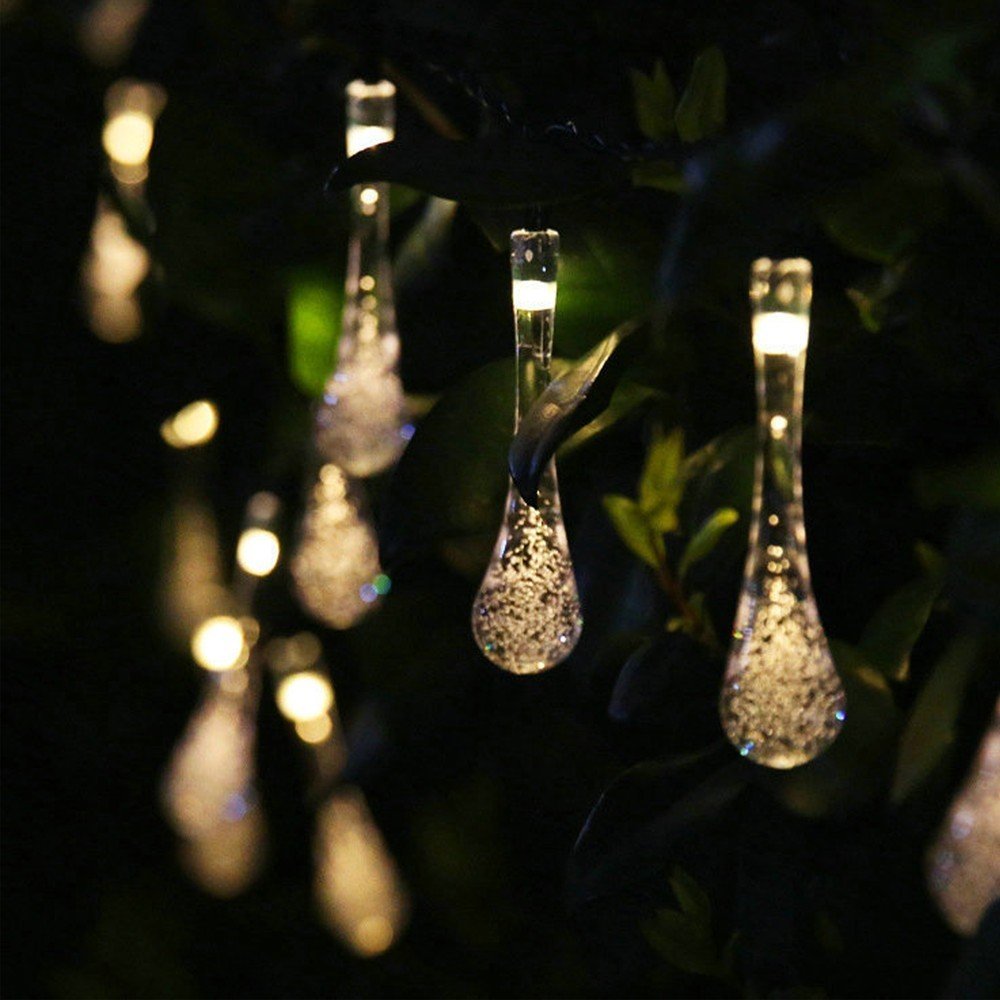 IMMAX LED solární dekorační řetěz DROP, 100xLED, IP65, teplá bílá, 10m