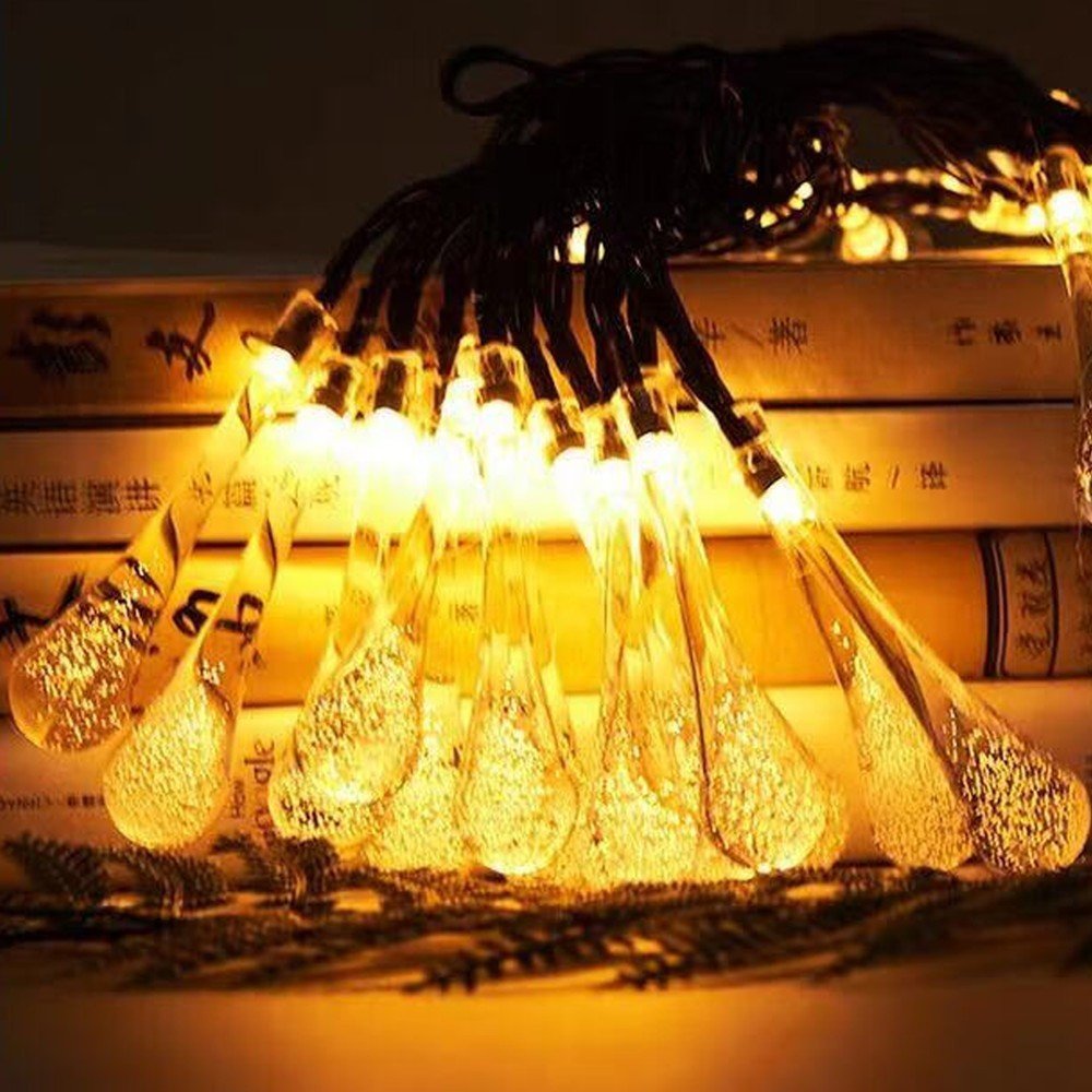 IMMAX LED solární dekorační řetěz DROP, 200xLED, IP65, teplá bílá, 20m