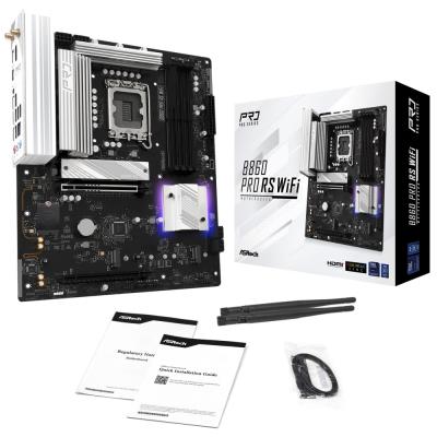 ASRock B860 Pro RS WiFi / Intel B860 / LGA1851 / 4x DDR5 / 3x M.2 / HDMI / DP / USB-C / WiFi / ATX