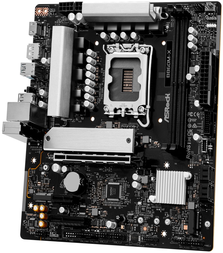 ASRock B860M-X / Intel B860 / LGA1851 / 2x DDR5 / 2x M.2 / HDMI / DP / USB-C / mATX