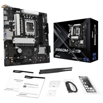 ASRock B860M-X WiFi / Intel B860 / LGA1851 / 2x DDR5 / 2x M.2 / HDMI / DP / USB-C / WiFi / mATX