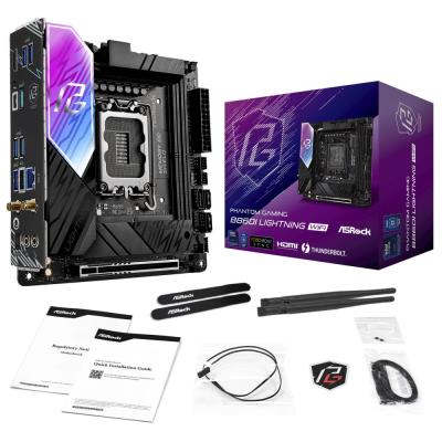 ASRock B860I Lightning WiFi / Intel B860 / LGA1851 / 2x DDR5 / 2x M.2 / HDMI / Thunderbolt 4 / WiFi / Mini-ITX