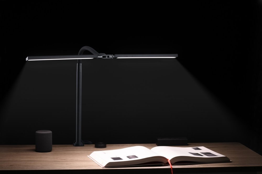 IMMAX LED Iineární lampička na monitor OFFICE/ 950lm/ CCT/ stmívatelná/ externí ovládací tlačítko/ černo-šedá