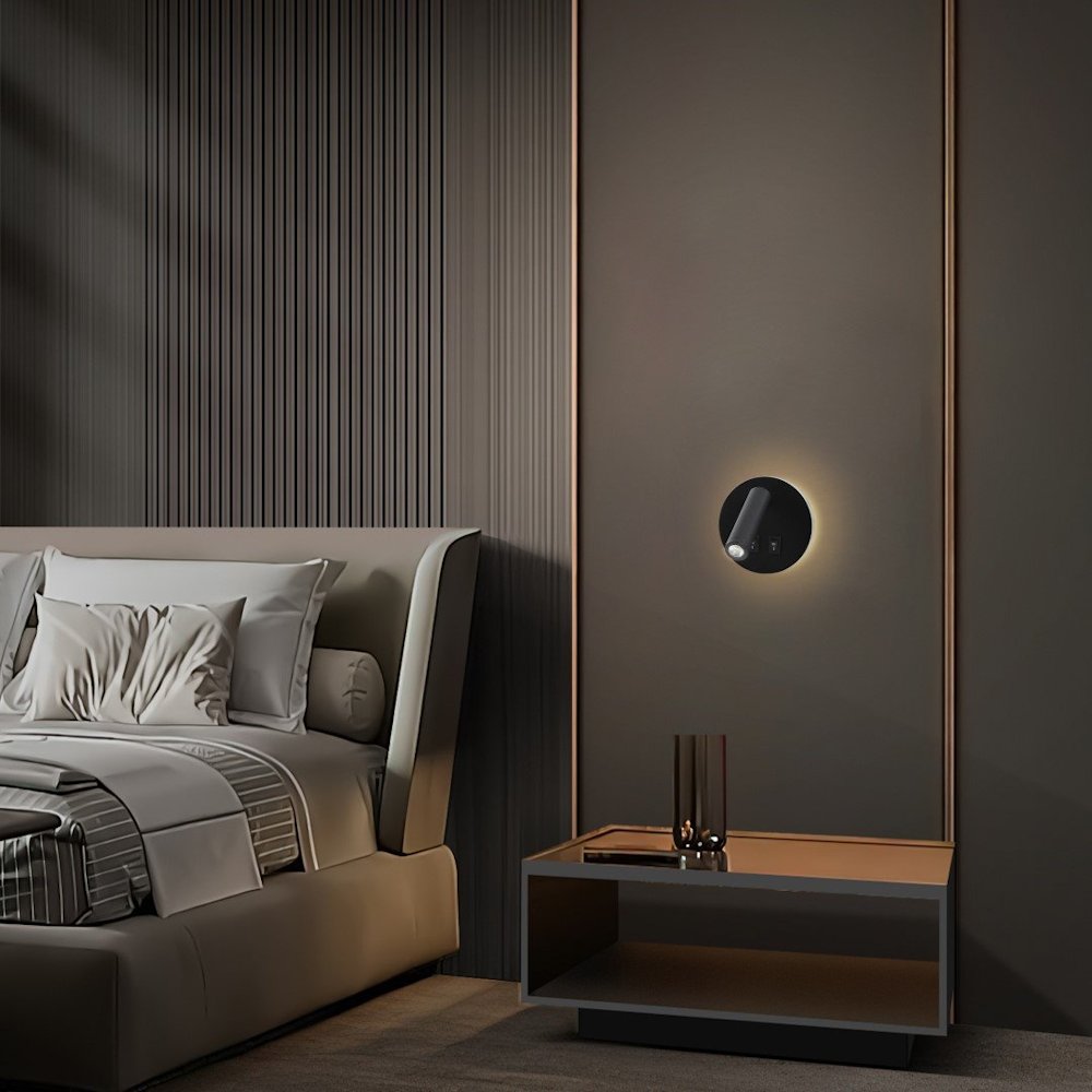 IMMAX GOAL designové nástěnné LED svítidlo, 2 vypínače, 6W, černé