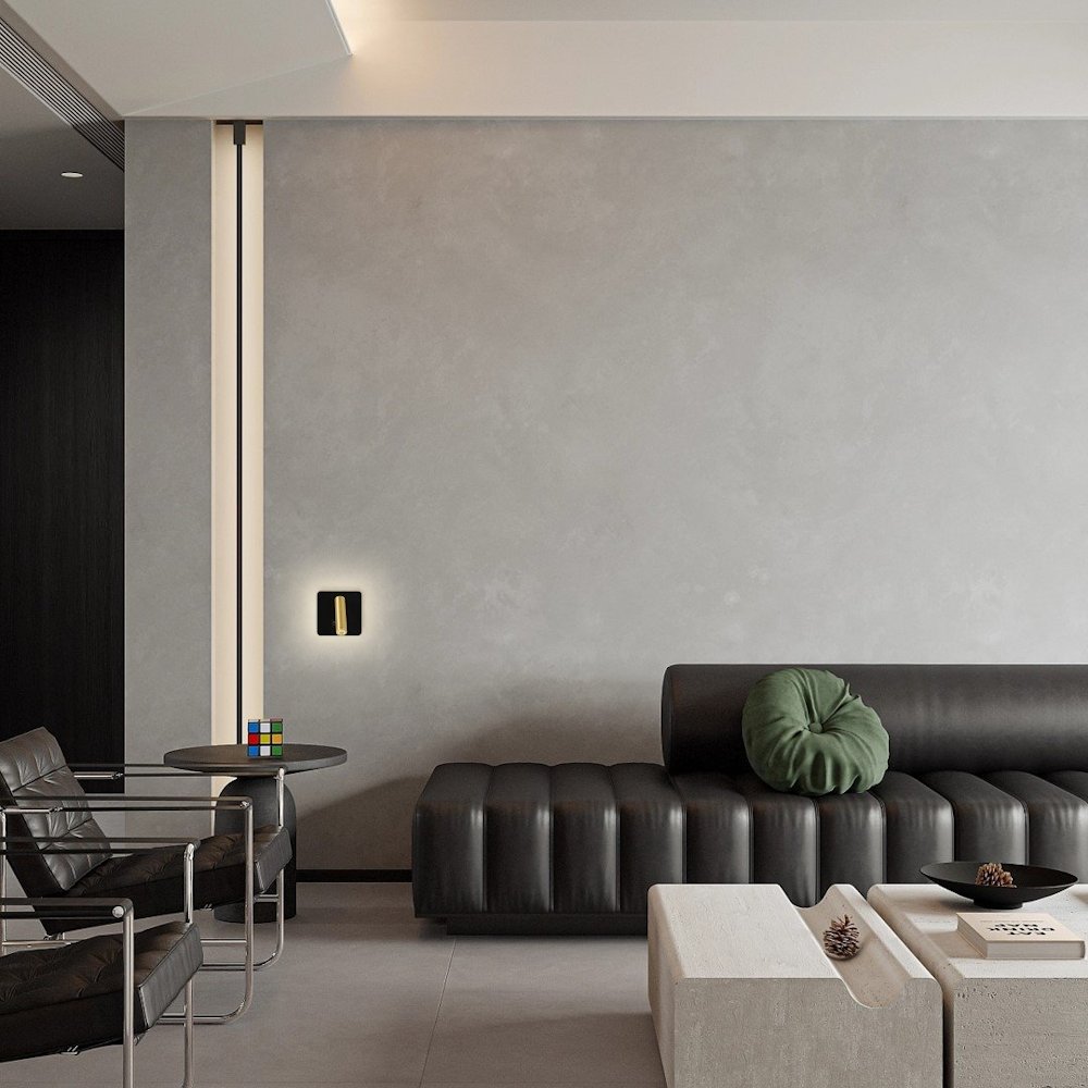 IMMAX GOAL designové nástěnné LED svítidlo, 2 vypínače, 7W, černo-zlaté