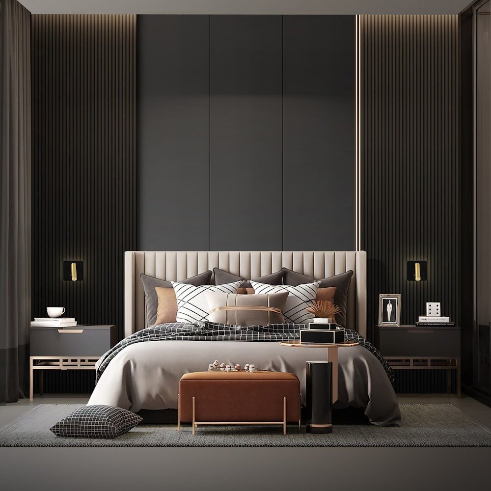 IMMAX GOAL designové nástěnné LED svítidlo, 2 vypínače, 7W, černo-zlaté