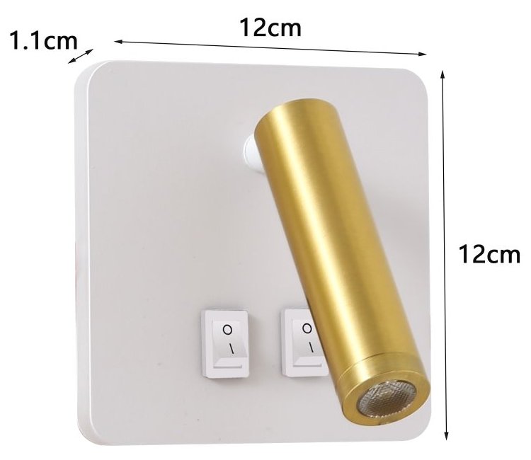 IMMAX GOAL designové nástěnné LED svítidlo, 2 vypínače, 7W, bílo-zlaté