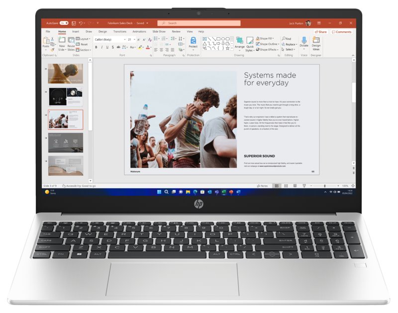 HP 250R G10/ Core 3 100U/ 16GB DDR4/ 512GB SSD/ Intel® Graphics/ 15,6"FHD,matný/ W11P/ stříbrný