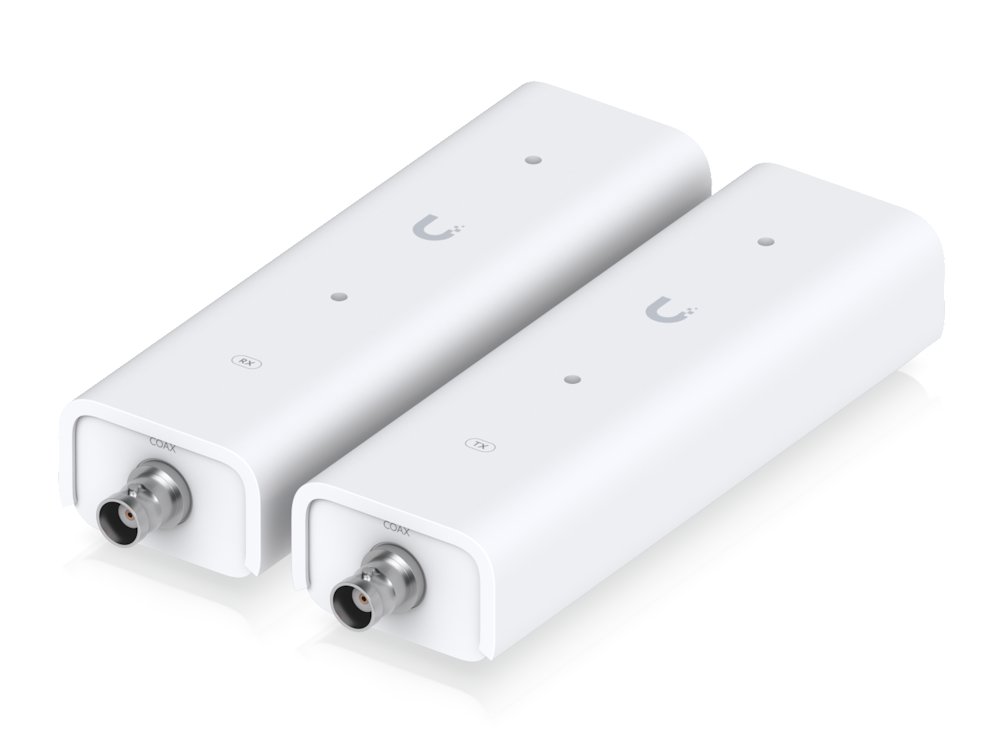 Ubiquiti PoE Over 2-Wire Retrofit Extender - Sada PoE extenderů pro koaxiální kabel nebo kroucenou dvojlinku, PoE+/PoE++
