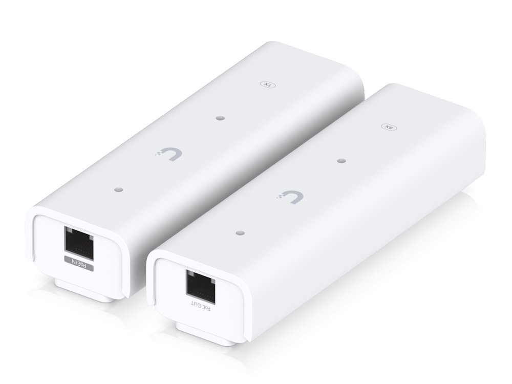 Ubiquiti PoE Over 2-Wire Retrofit Extender - Sada PoE extenderů pro koaxiální kabel nebo kroucenou dvojlinku, PoE+/PoE++