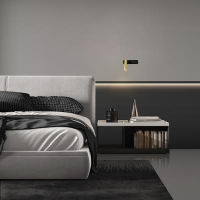 IMMAX GOAL designové nástěnné LED svítidlo, vypínač, USB, 3W, černo-zlaté