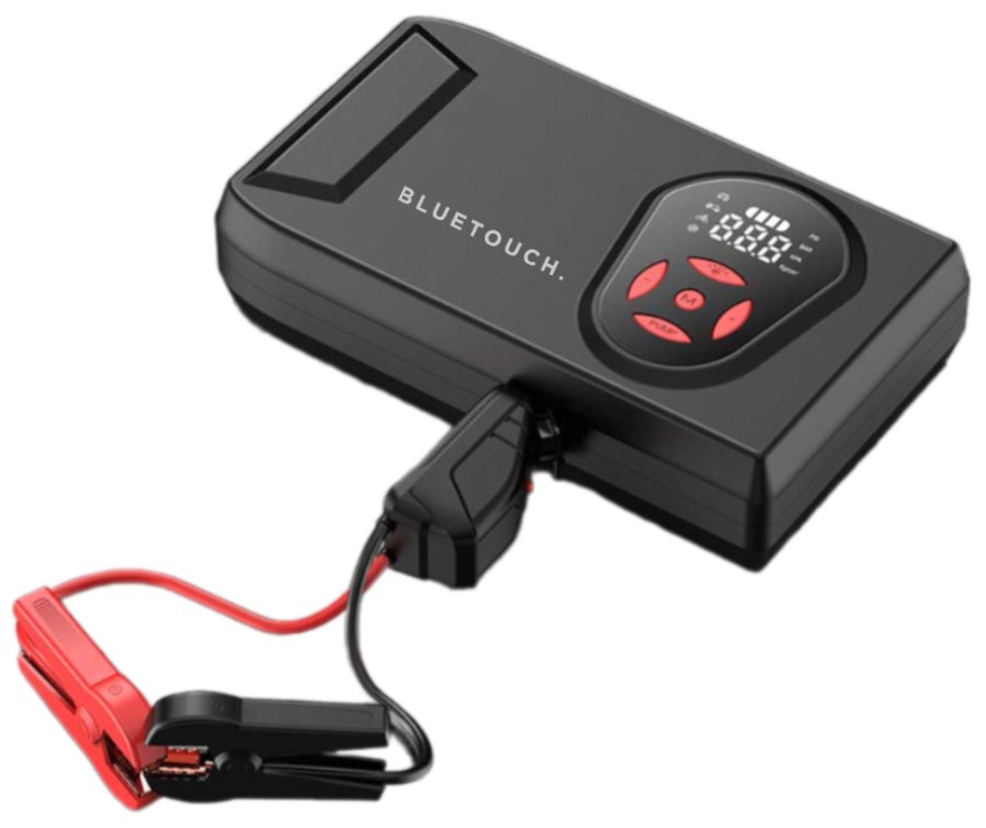 BLUETOUCH startovací zdroj s kompresorem 20.000 mAh a výstupním proudem 3000 A