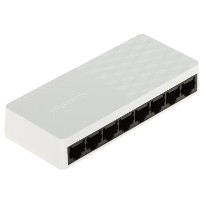 HIKVISION switch DS-3E0108D-O/ 8x port/ 10/100 Mbps RJ45 ports/ 1.6 Gbps/ napájení 5 VDC, 0.6 A