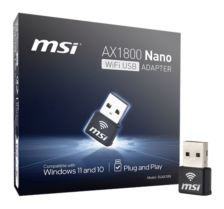 MSI WiFi USB adaptér AX1800 Nano